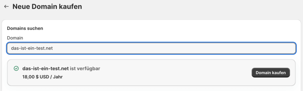 Neue Domain kaufen